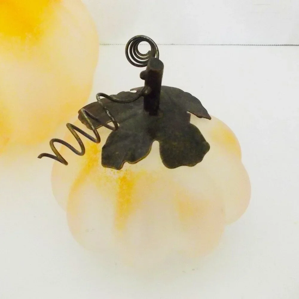 2 - Crate & Barrel Glass Pumpkins